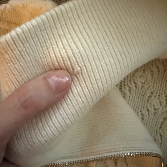 Sezane ✨ Wool Blend White Ivory Cable Knit Sweater Size Small - Picture 4 of 7